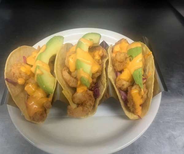 Boom boom shrimp tacos
